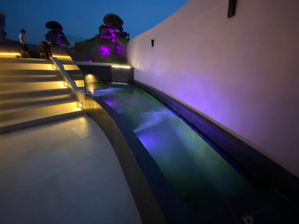 backyard pond - Night